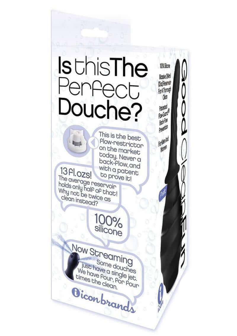 Good Clean Fun Silicone Phallic Douche Black - Image 3