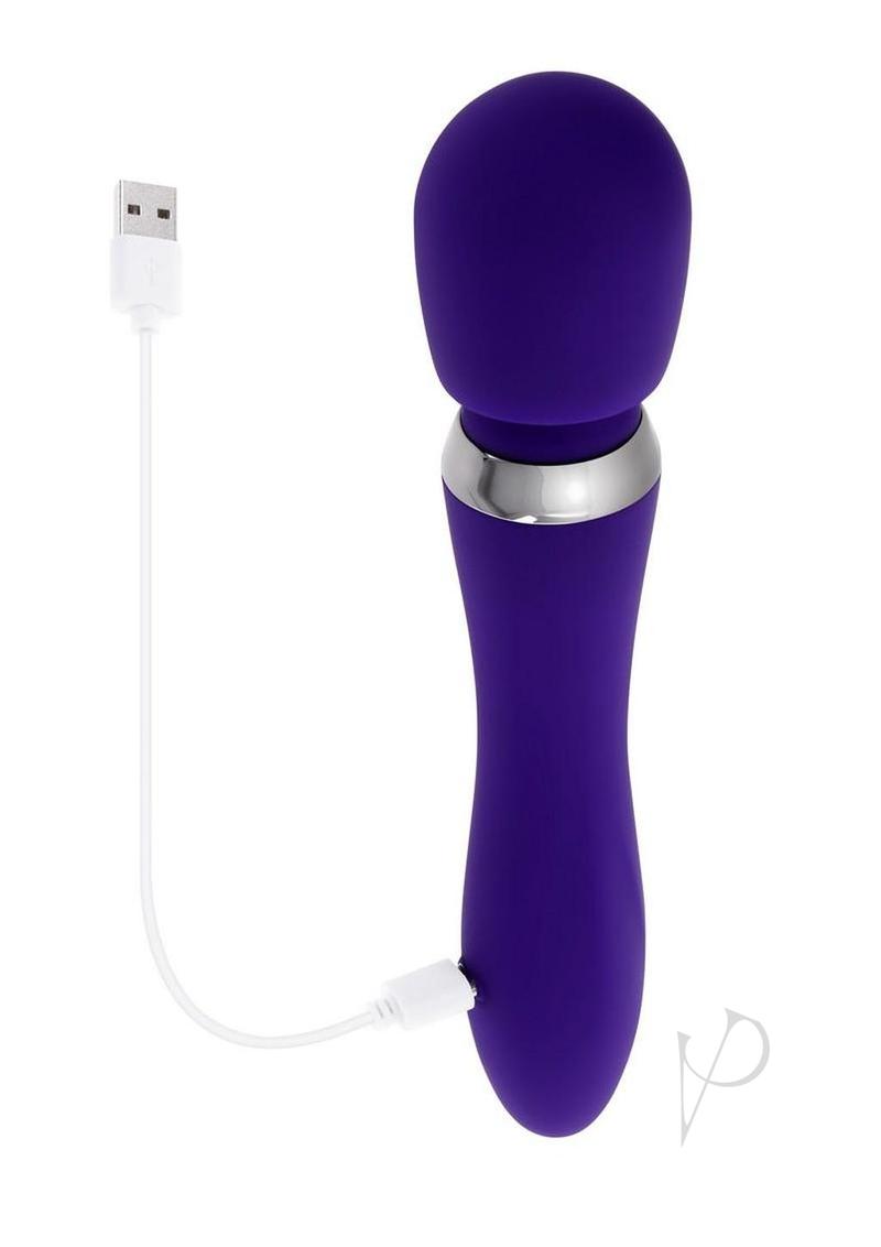 Selopa Merlin Silicone Wand Vibrator Purple/Silver - Image 4