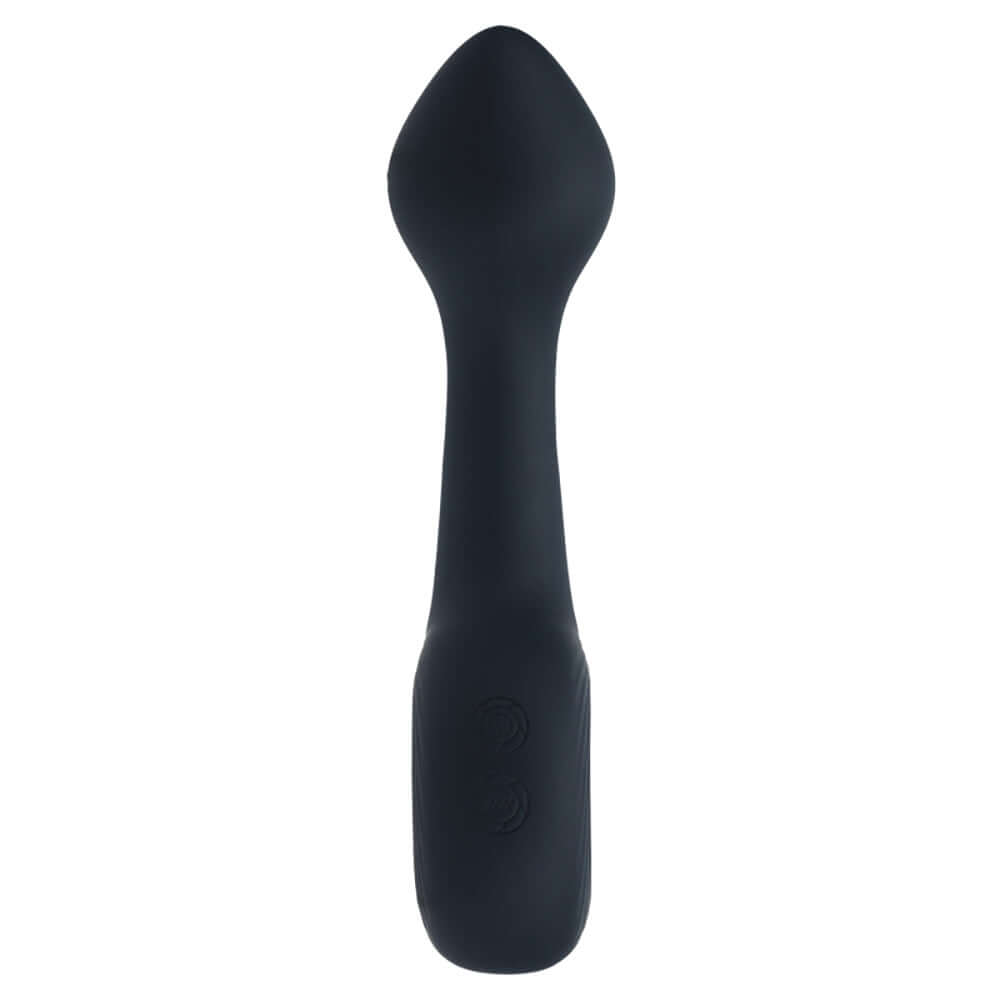 Levelz Vibrating Bulb Silicone Prostate Massager Black with rounded bulb tip for targeted pleasure.