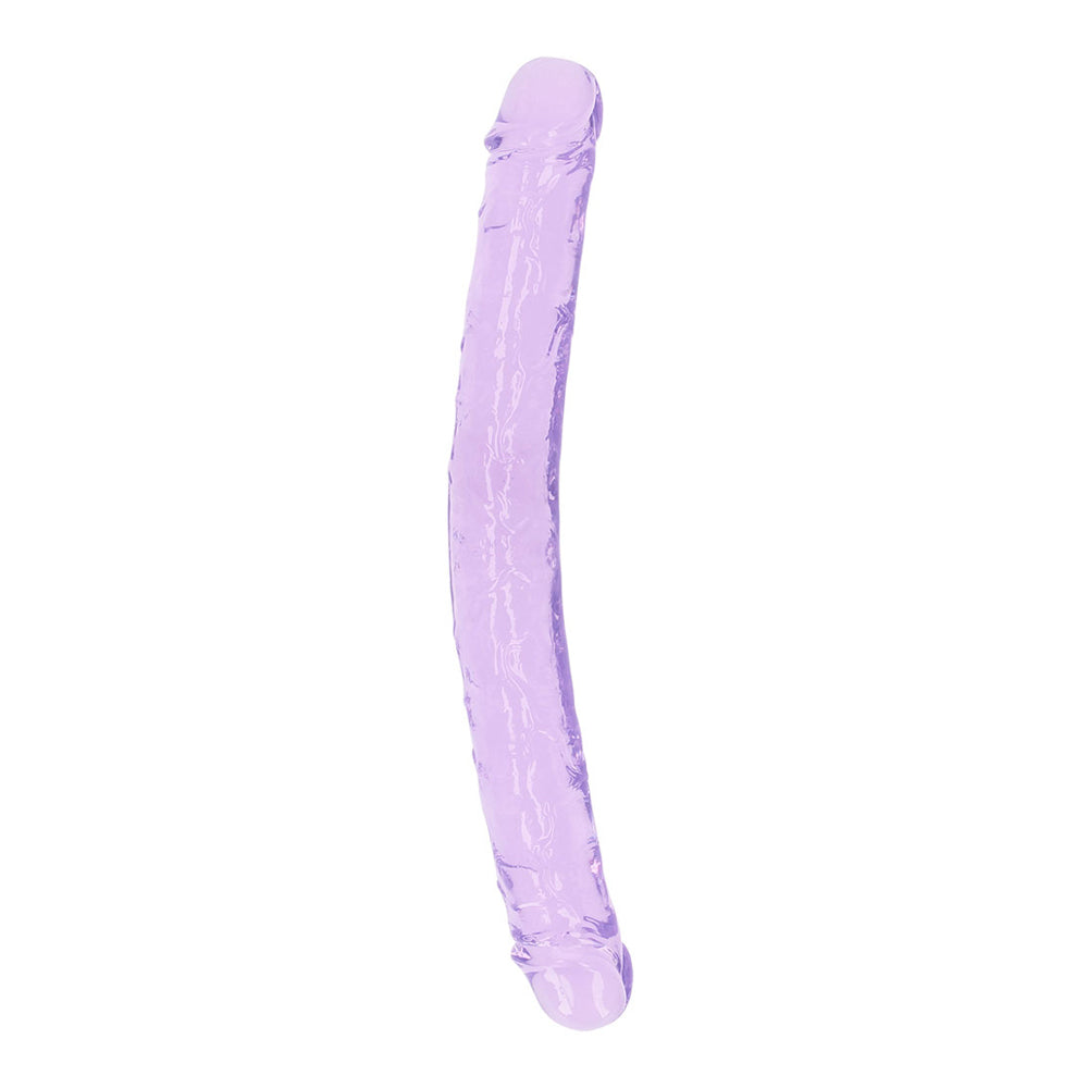 Realrock Crystal Clear Double Dong 13.4 inch Purple
