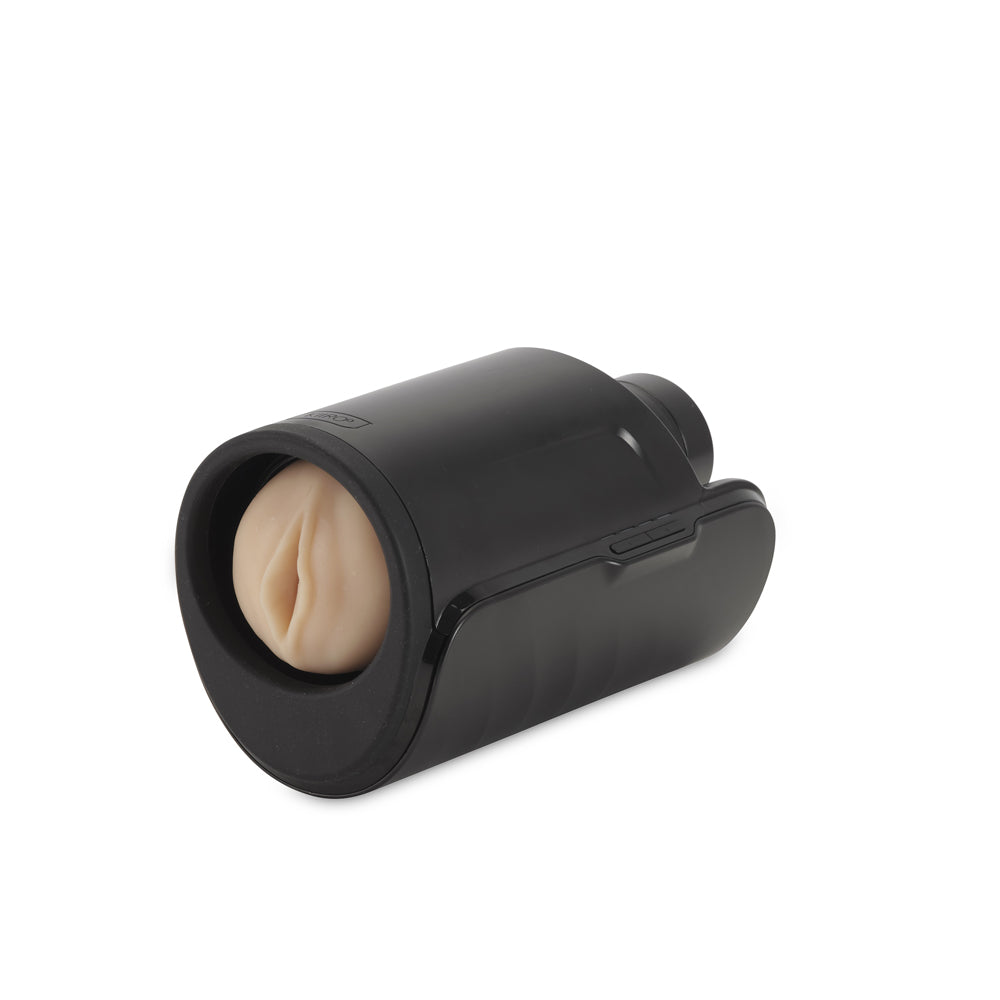 Kiiroo Keon Automatic Masturbator Combo with Feel Stroker showing the sleek design and realistic sleeve.
