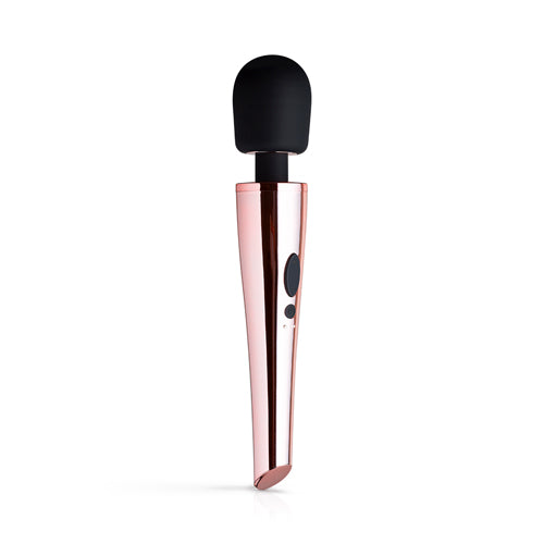 Rosy Gold Nouveau Wand Vibrator with flexible head and powerful motor for deep stimulation.