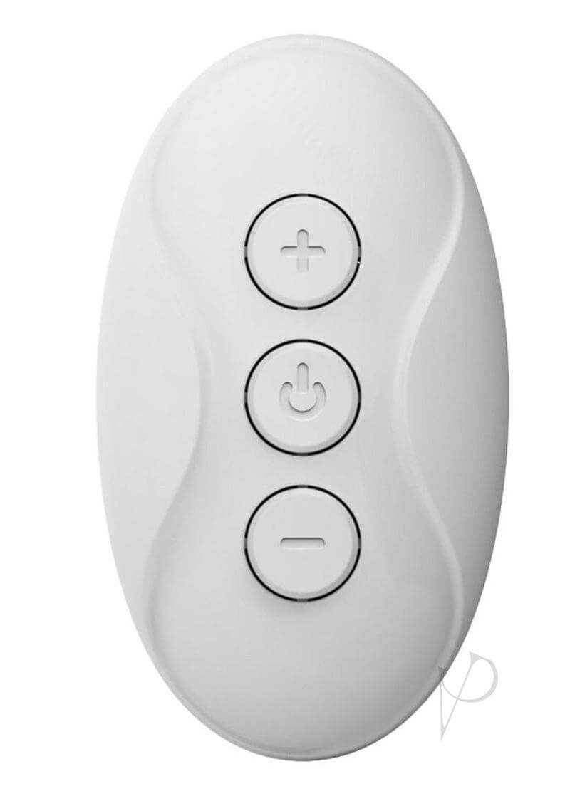 Bodywand Hit The Spot Set (2 Piece) Lavender remote control white with buttons for G-spot pleasure.