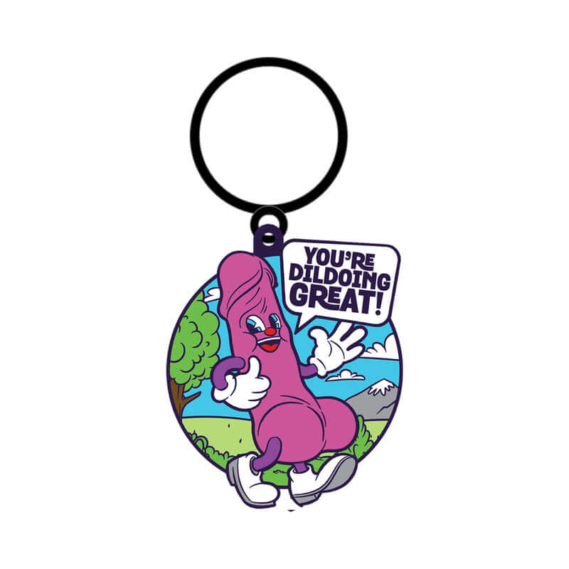 Fuck Buddies Keychain You're Dildoing Great