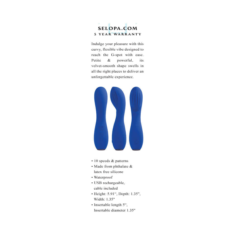 Selopa Sapphire G Rechargeable Vibe Silicone Blue