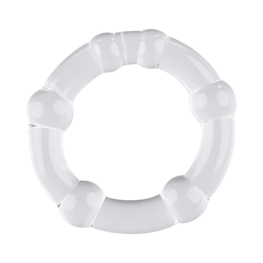 Selopa Erection Rings Cock Ring Set Clear - flexible and stretchy clear ring for support and comfort