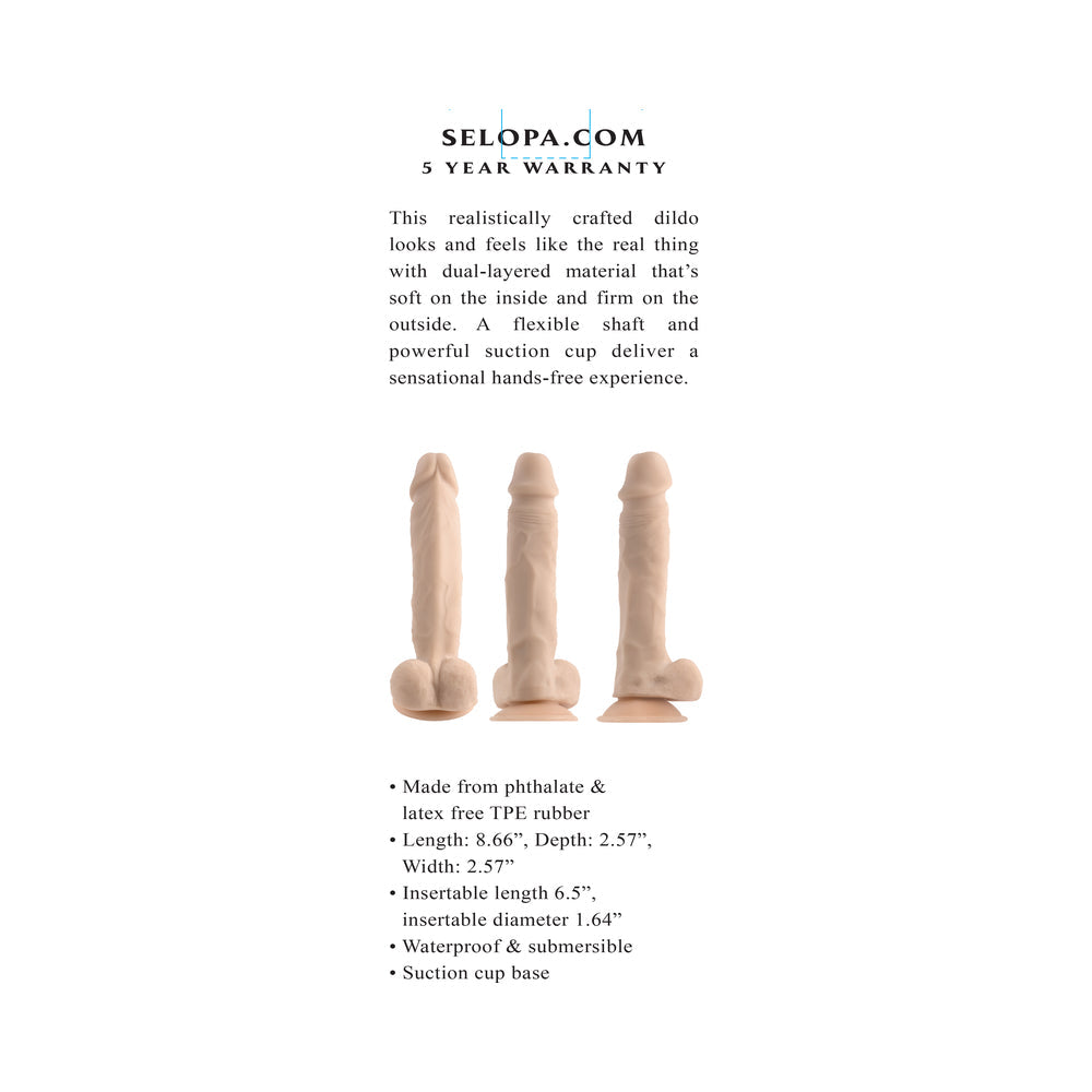 Selopa 6.5 inches Natural Feel Dildo Light