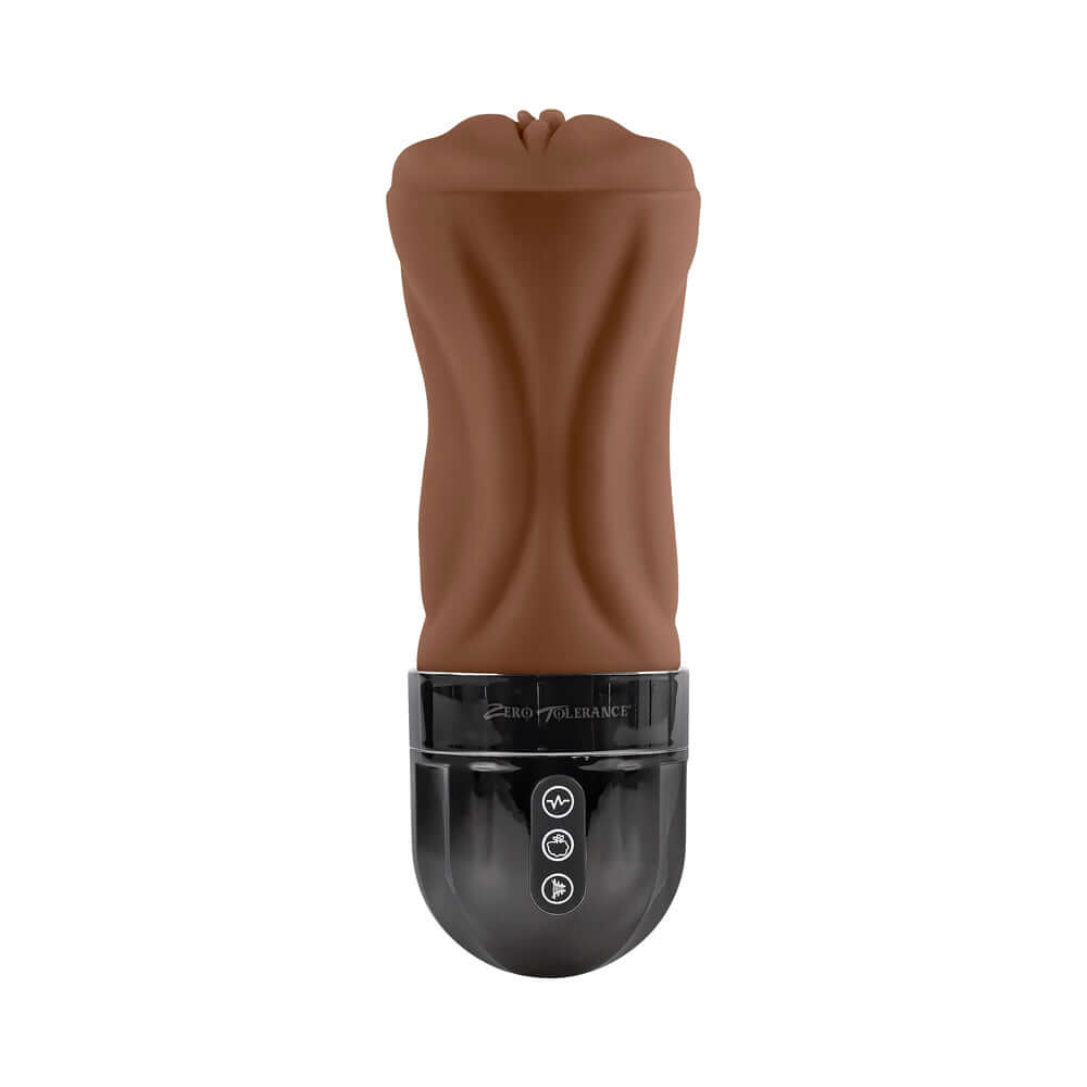 Zero Tolerance Tight Lipped Rechargeable Stroker with Suction Dark