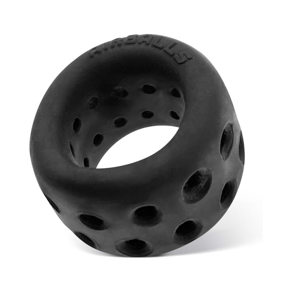OxBalls Airballs Air-Lite Ballstretcher Black Ice in black with perforated design for comfort and support.