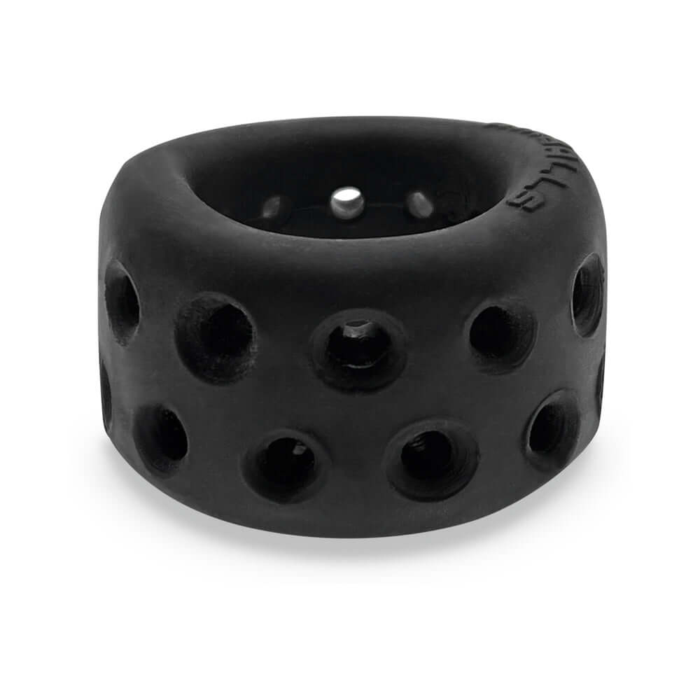 OxBalls Airballs Air-Lite Ballstretcher Black Ice showcasing its soft, supportive design for comfortable wear.