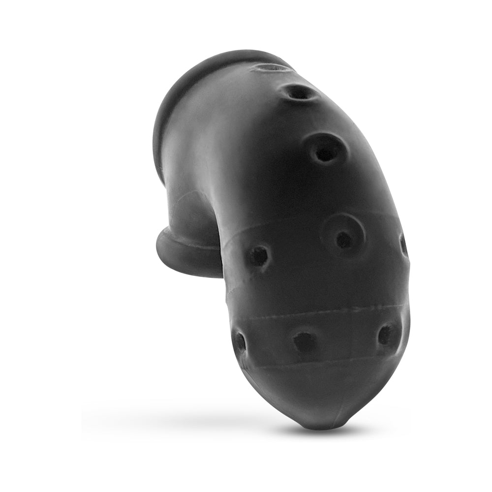 OxBalls Airlock Air-Lite Vented Chastity Black Ice