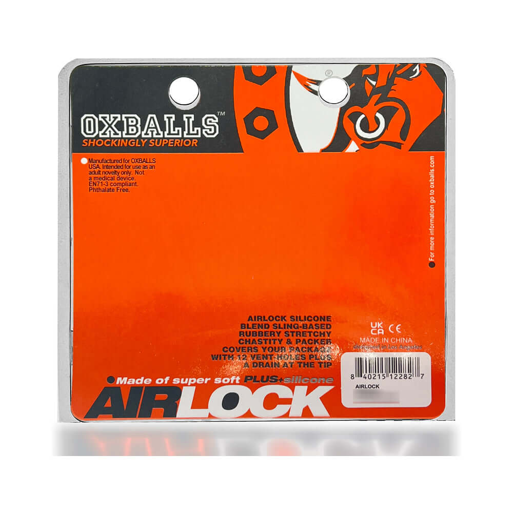 OxBalls Airlock Air-Lite Vented Chastity Black Ice