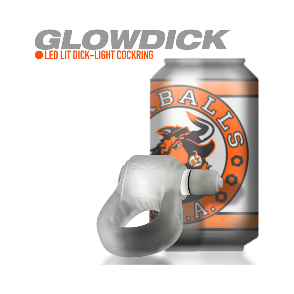 OxBalls Glowdick Cockring With Led Clear Ice