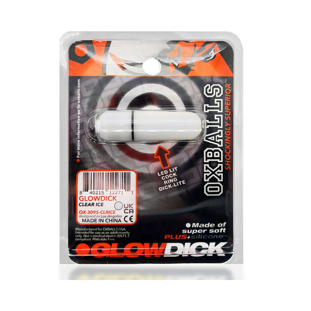 OxBalls Glowdick Cockring With Led Clear Ice