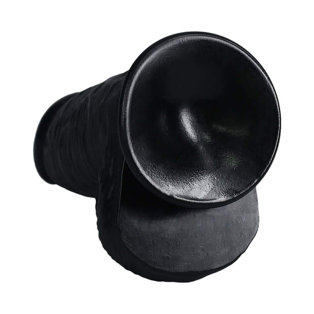 RealRock Extra Thick 8 inches Dildo with Balls Black