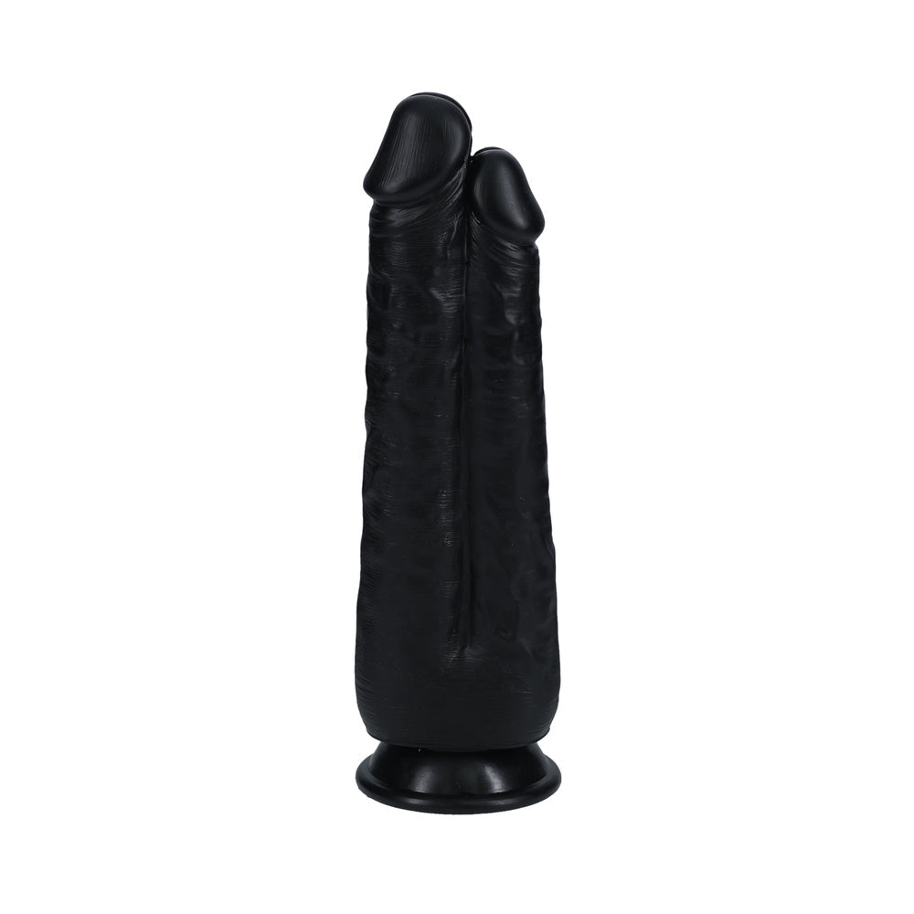 RealRock Two in One 9 inches / 10 inches Dildo Black