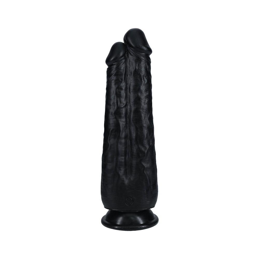 RealRock Two in One 9 inches / 10 inches Dildo Black