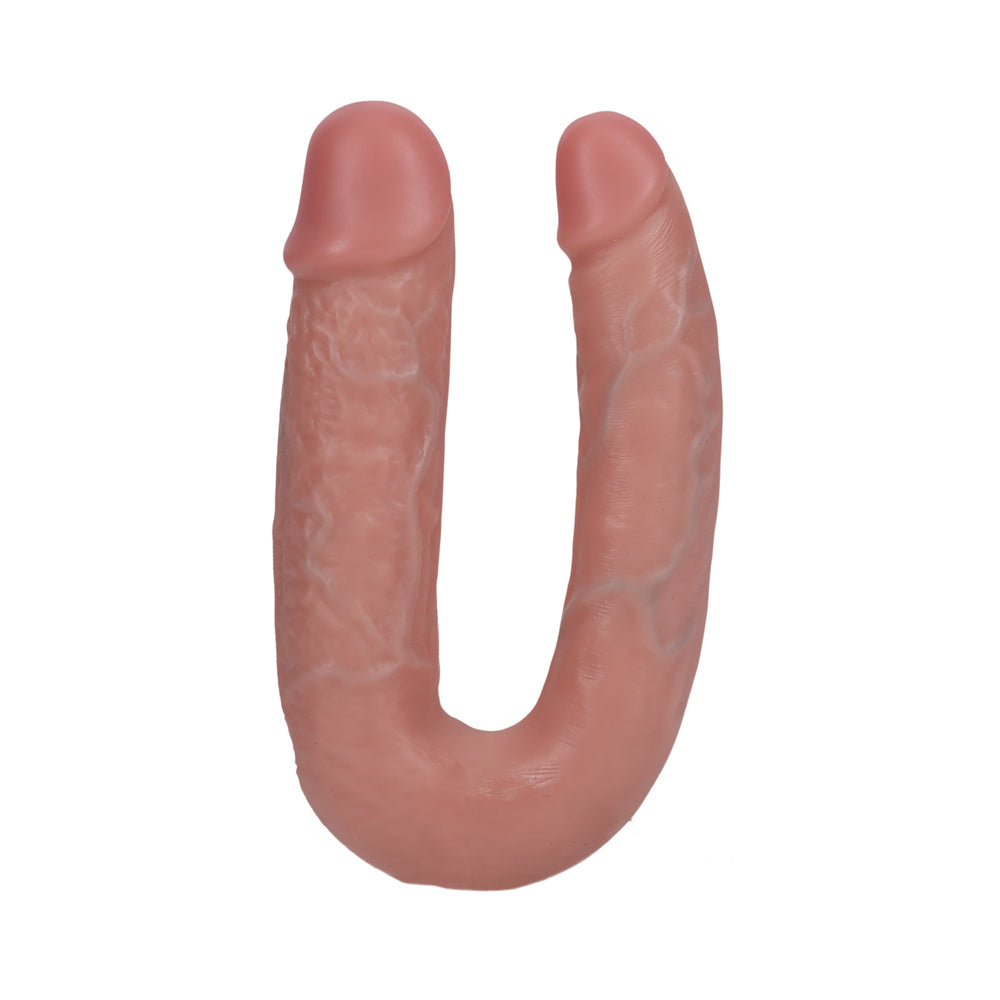 RealRock 5 inches U-Shaped Double Dildo Beige