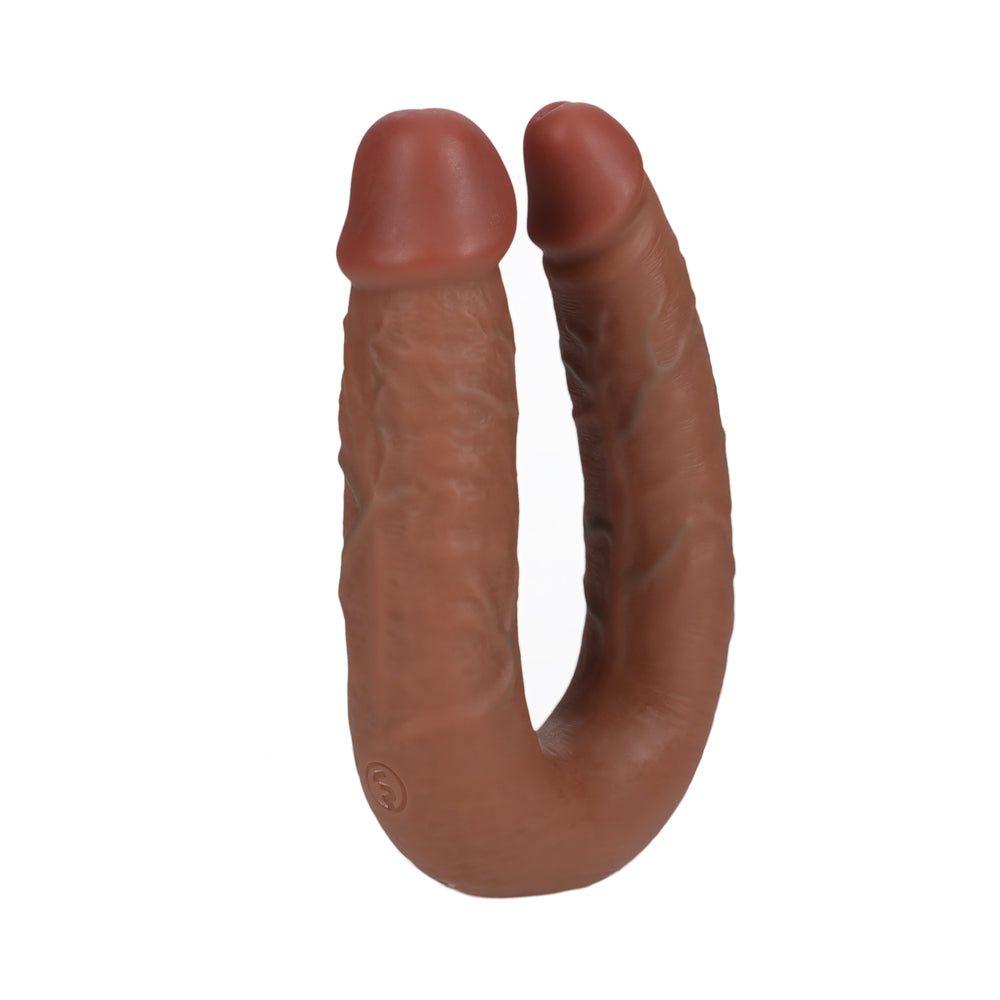 RealRock 7 inches U-Shaped Double Dildo Tan