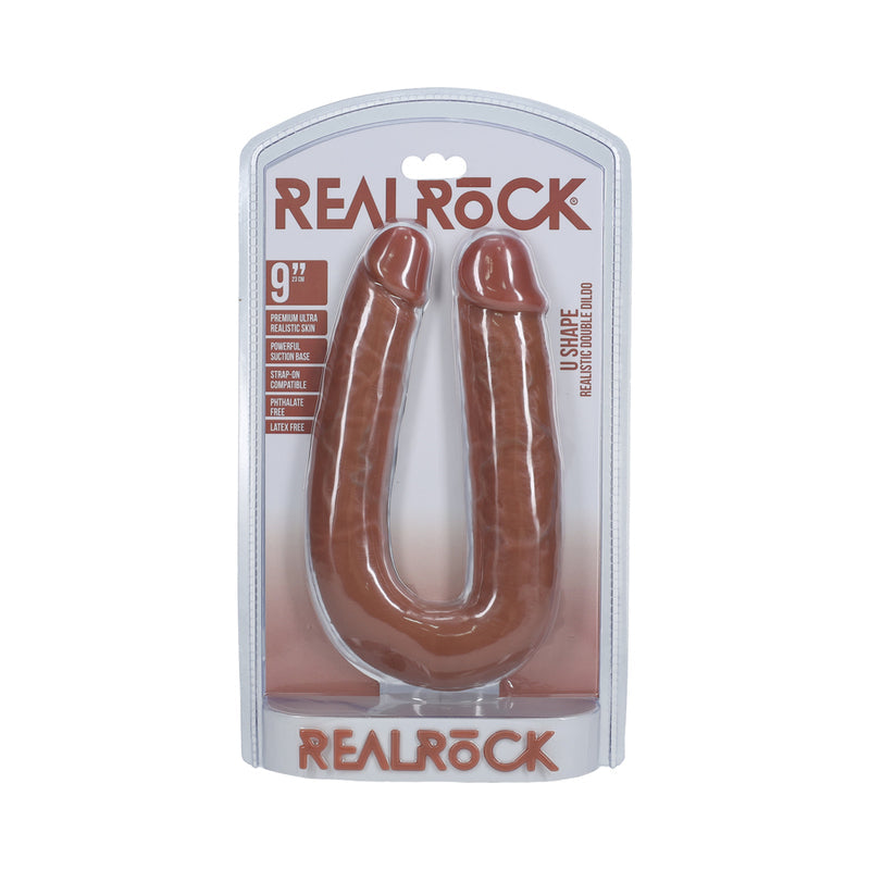 RealRock 9 inches U-Shaped Double Dildo Tan
