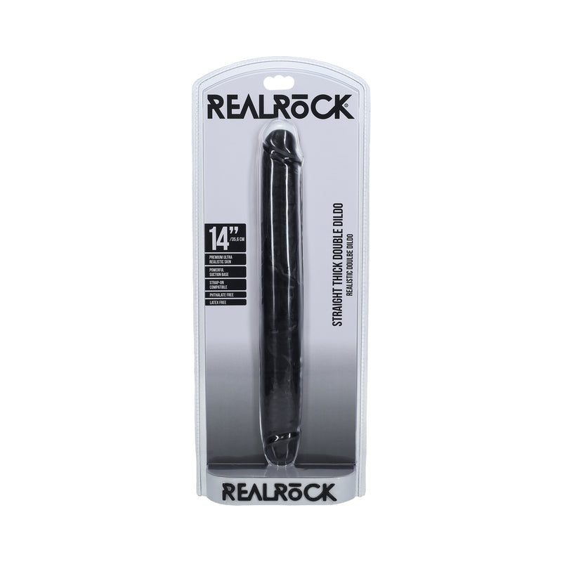 RealRock 14 inches Thick Double-Ended Dong Black