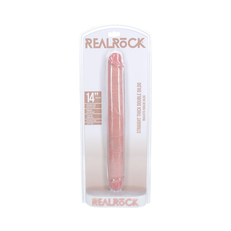 RealRock 14 inches Thick Double-Ended Dong Beige