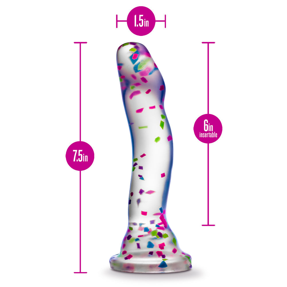 Neo Elite Hanky Panky 7.5 inches Glow-in-the-Dark Silicone Confetti Dildo