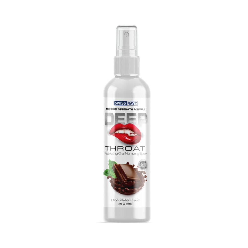 Swiss Navy Deep Throat Spray Chocolate Mint 2 Oz
