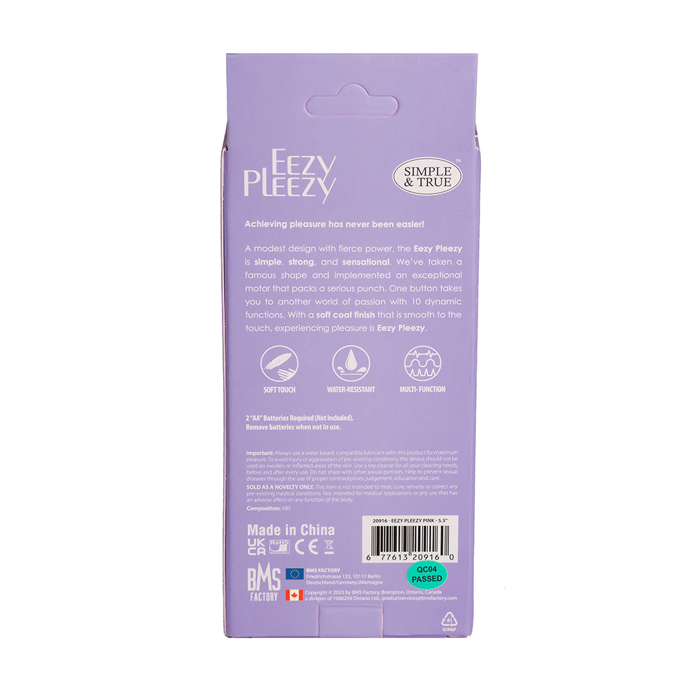 Simple & True Eezy Pleezy Classic Vibrator 5.5 inches Purple
