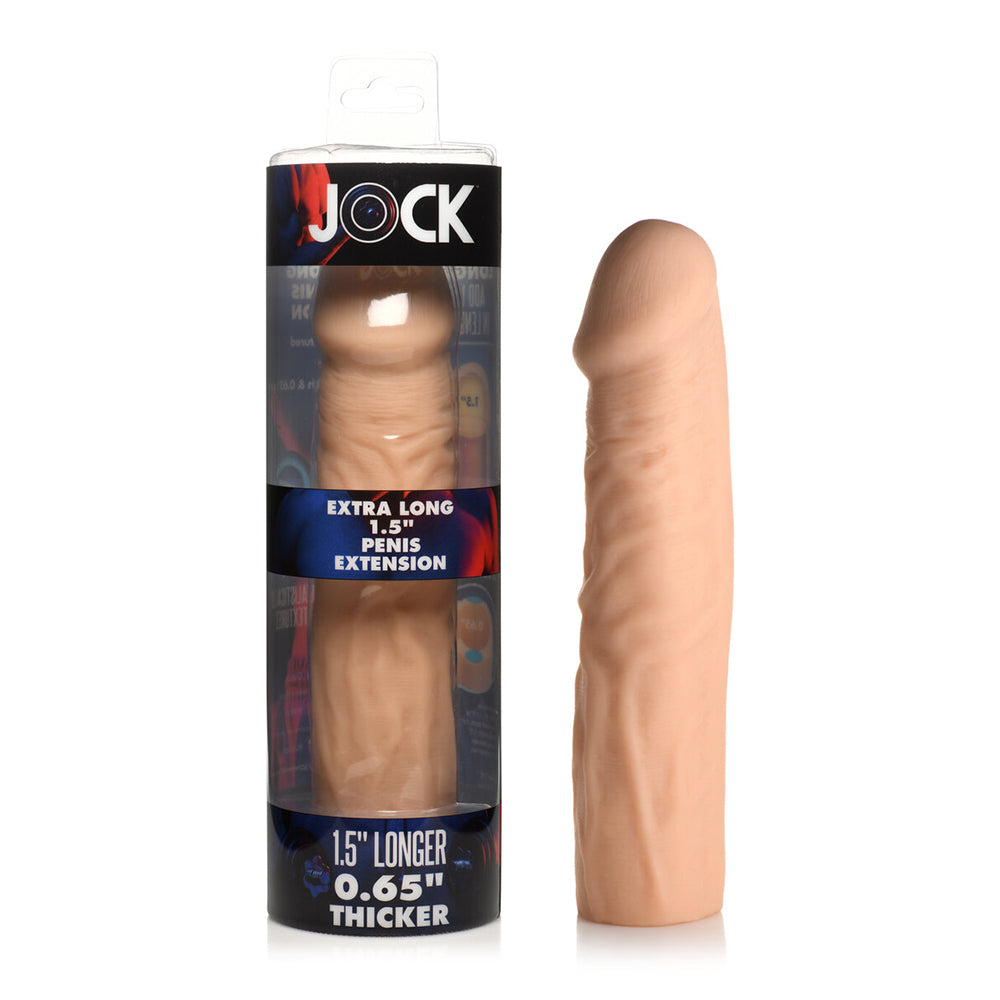 Jock Extra Long Penis Extension Sleeve 1.5 inches Light