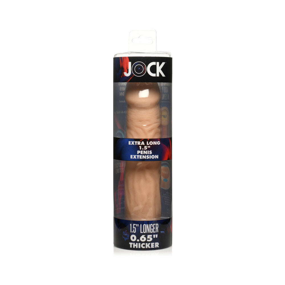 Jock Extra Long Penis Extension Sleeve 1.5 inches Light