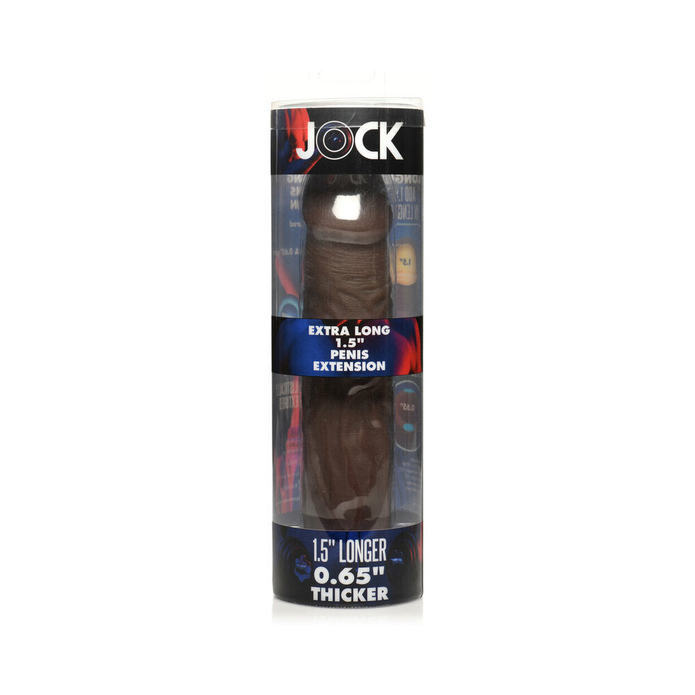 Jock Extra Long Penis Extension Sleeve 1.5 inches Dark