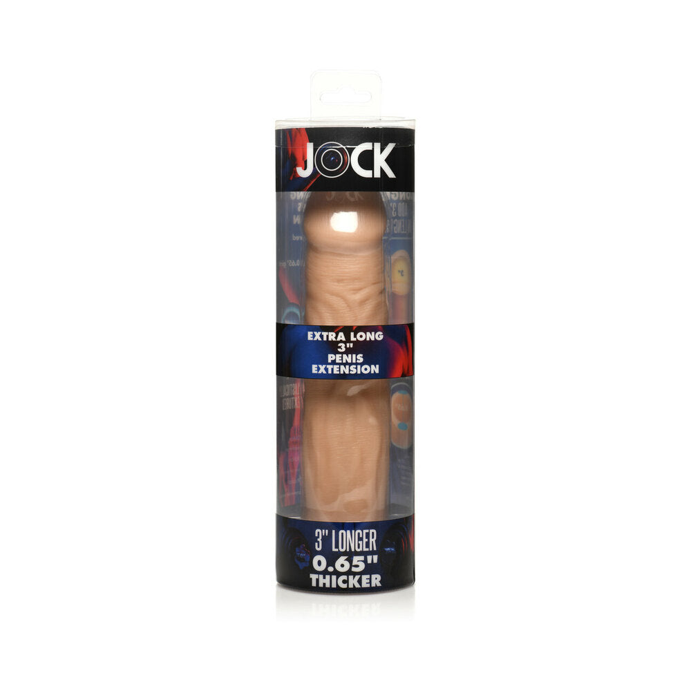 Jock Extra Long Penis Extension Sleeve 3 inches Light
