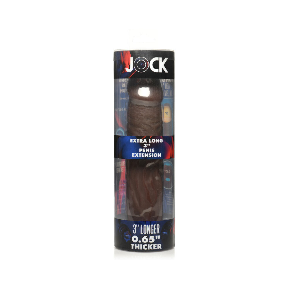 Jock Extra Long Penis Extension Sleeve 3 inches Dark