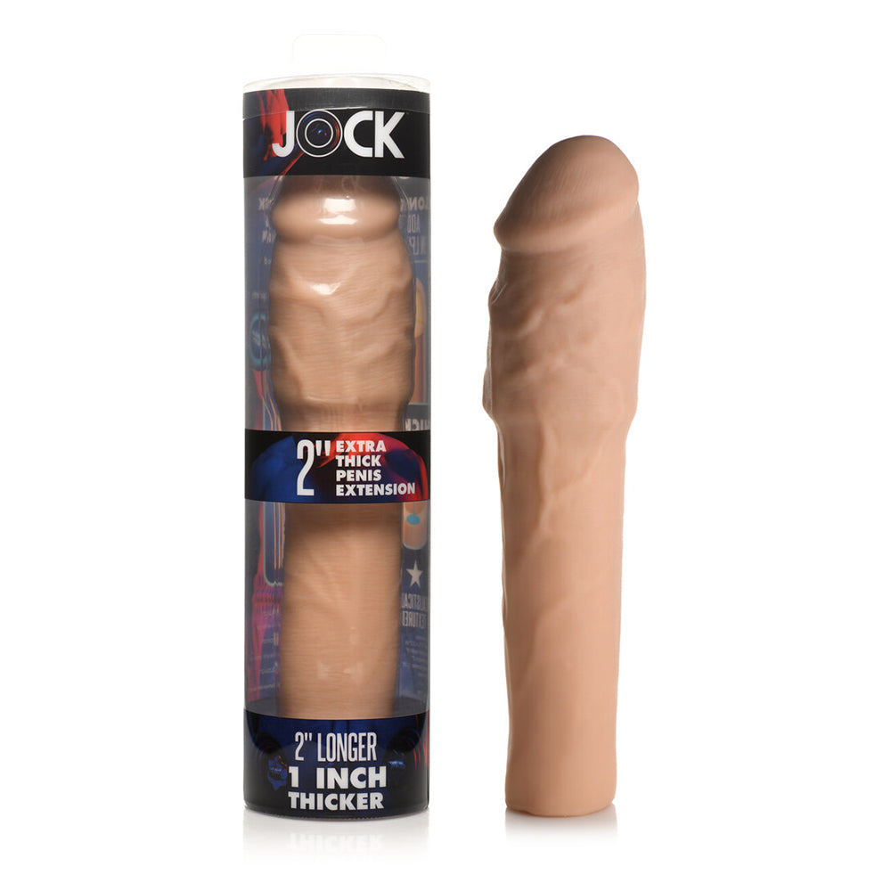 Jock Extra Thick Penis Extension Sleeve 2 inches Light