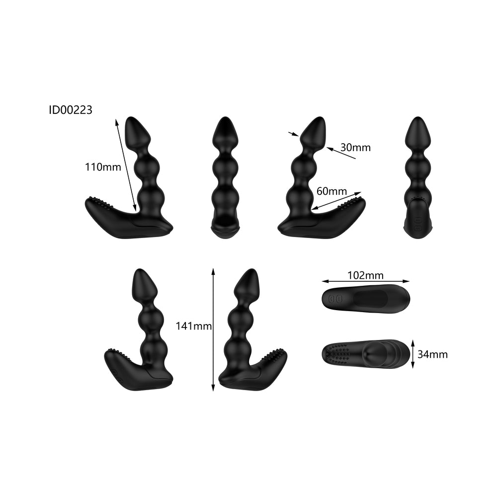 Nexus Bendz Prostate Edition Bendable Vibrating Prostate Massager with Remote Black