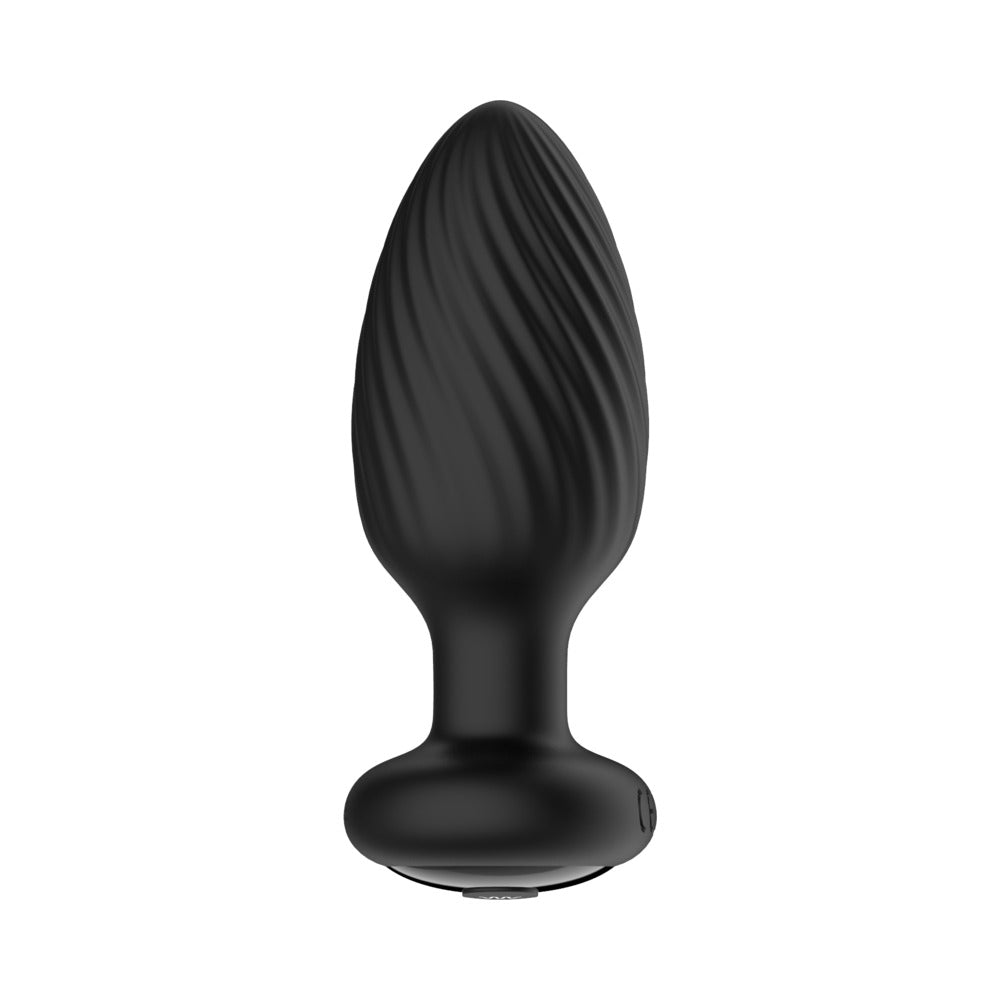 Nexus Tornado Medium Rotating and Vibrating Butt Plug with Remote Control Black