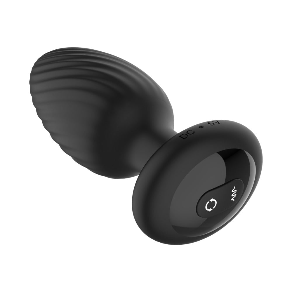 Nexus Tornado Medium Rotating and Vibrating Butt Plug with Remote Control Black