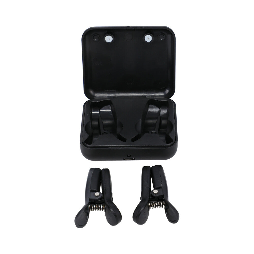 Merci Vibro Grippers Wireless Vibrating Nipple Clamps with Rechargeable Case