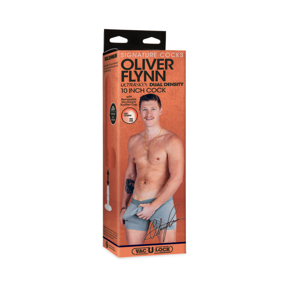 Signature Cocks Oliver Flynn ULTRASKYN Cock with Removable Vac-U-Lock Suction Cup 10 inches Vanilla