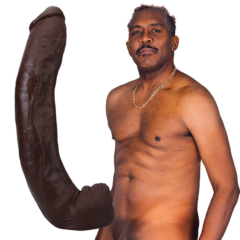 Signature Cocks Dredd ULTRASKYN Cock with Removable Vac-U-Lock Suction Cup 13.5 inches Chocolate