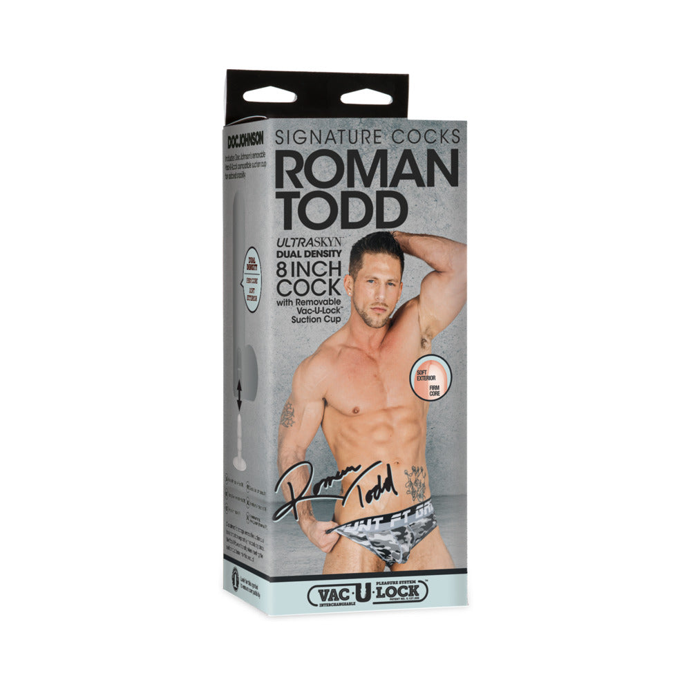 Signature Cocks Roman Todd ULTRASKYN Cock with Removable Vac-U-Lock Suction Cup 8 inches Vanilla