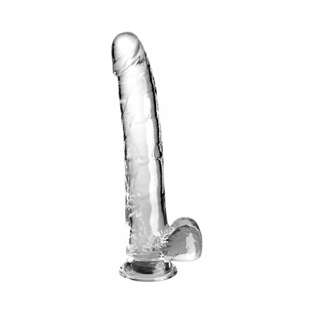 King Cock Clear with Balls 11 inches Clear Dildo