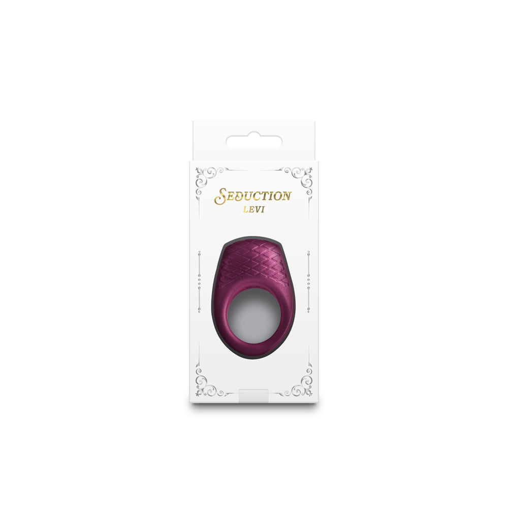 Seduction Levi Vibrating Ring Metallic Burgundy