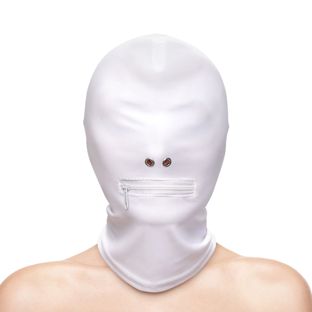 Hustler Taboo Zippered Mouth Hood White