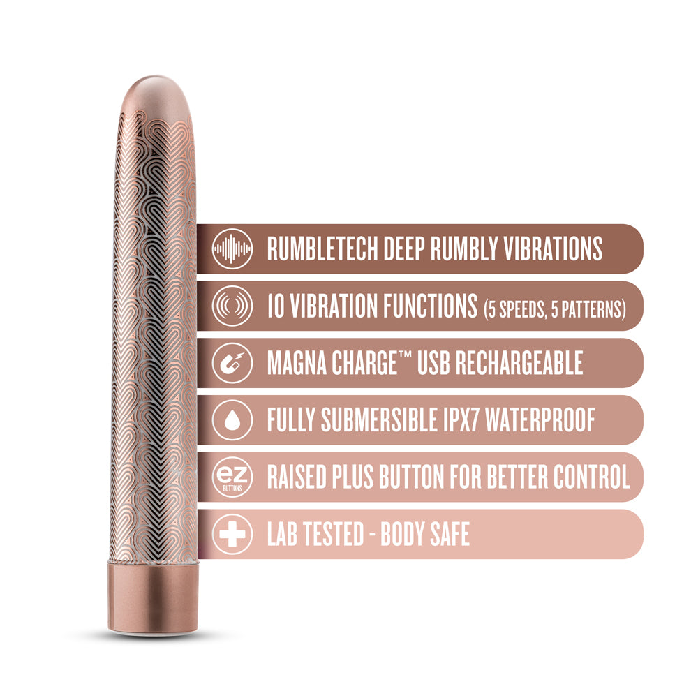 The Collection Lattice Limited Edition Rechargeable 7 inches Vibrator Rose Gold