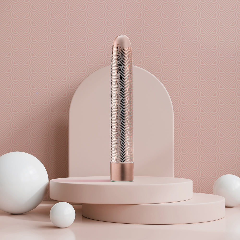 The Collection Lattice Limited Edition Rechargeable 7 inches Vibrator Rose Gold