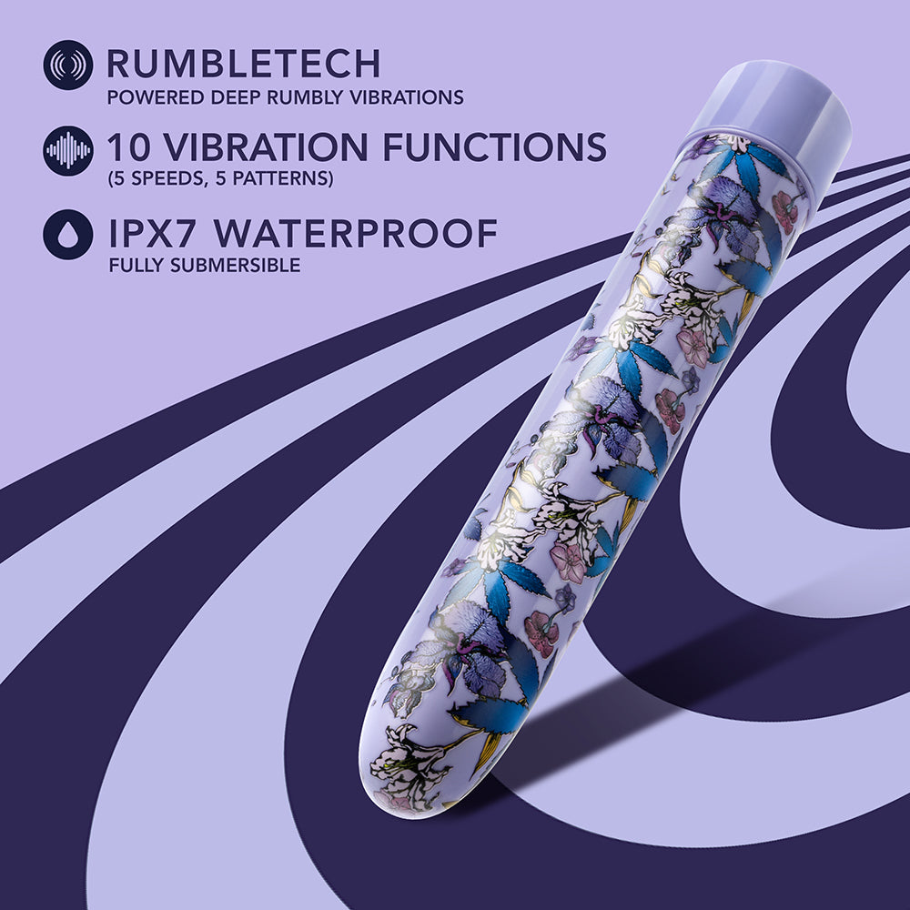 Limited Addiction Floradelic Rechargeable 7 inches Vibrator Purple
