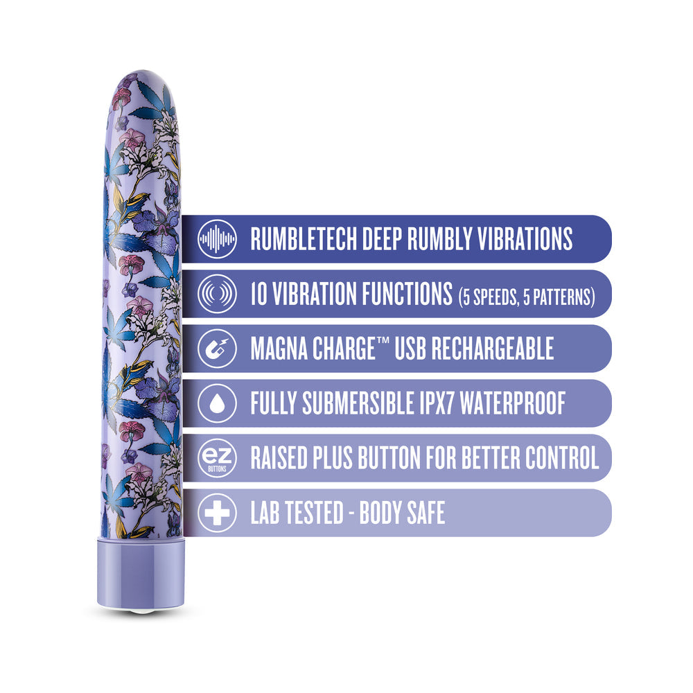 Limited Addiction Floradelic Rechargeable 7 inches Vibrator Purple
