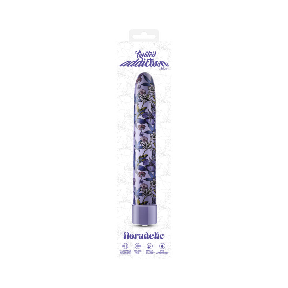 Limited Addiction Floradelic Rechargeable 7 inches Vibrator Purple
